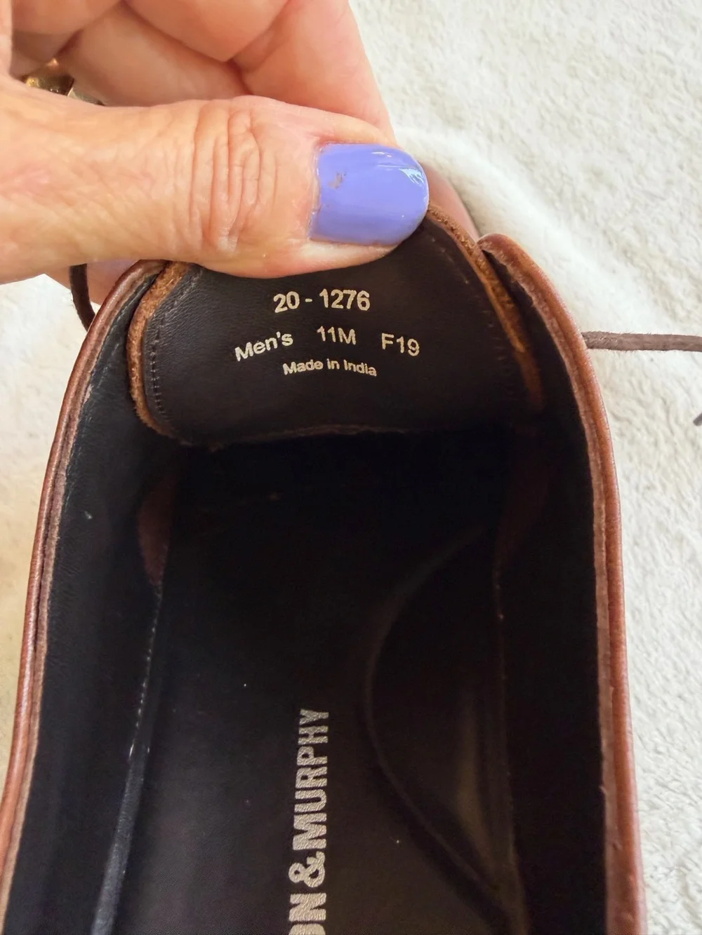 Johnston & Murphy Cap Toe Oxford Leather Shoes Cognac Size 11 Derby EUC